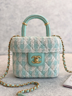 Girls Monogram Mini Designer Purses Chanel Mini Box Bag Green Pink