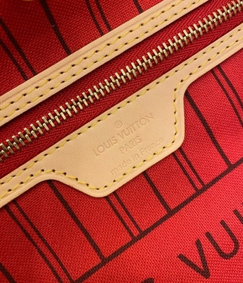 Louis Vuitton Designer Monogram Bag Pink Monogram Canvas Neverfull Mm Italian A-Grade Leather