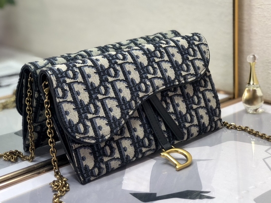 OEM Branded Saddle Long Dior Oblique Jacquard Pouch Wallet