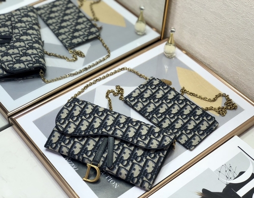OEM Branded Saddle Long Dior Oblique Jacquard Pouch Wallet