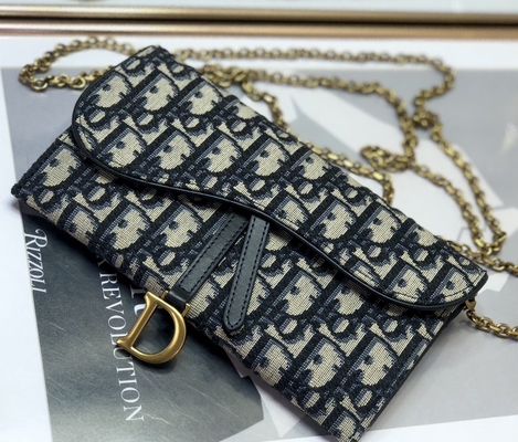 OEM Branded Saddle Long Dior Oblique Jacquard Pouch Wallet