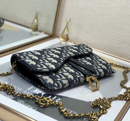 OEM Branded Saddle Long Dior Oblique Jacquard Pouch Wallet