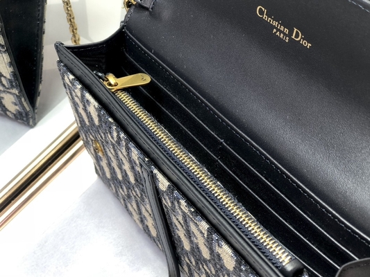 OEM Branded Saddle Long Dior Oblique Jacquard Pouch Wallet