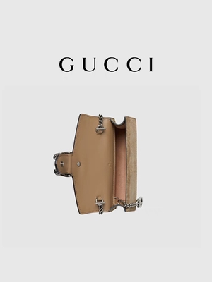 Small GUCCI Dionysus Embellished Branded Ladies Handbag Coated Canvas Suede