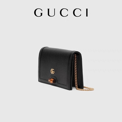 ODM Branded Messenger Bag Gucci Diana Wallet On Chain Bamboo Lock