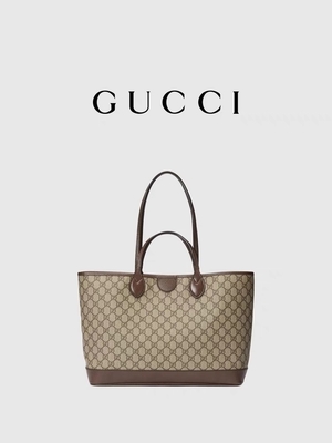 GUCCI Ophidia Branded Shoulder Bag Small Medium Grained Leather Black