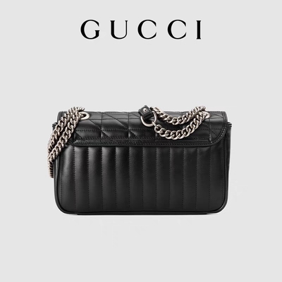 GUCCI GG Branded Messenger Bag Marmont Shoulder Bag Small Quilted Leather