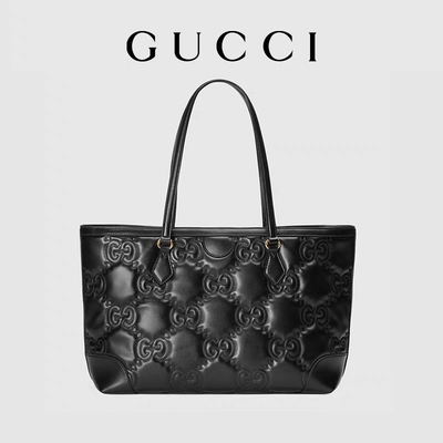 Matelassé Chevron GG Branded Shoulder Bag Quilted Leather Tote Bag