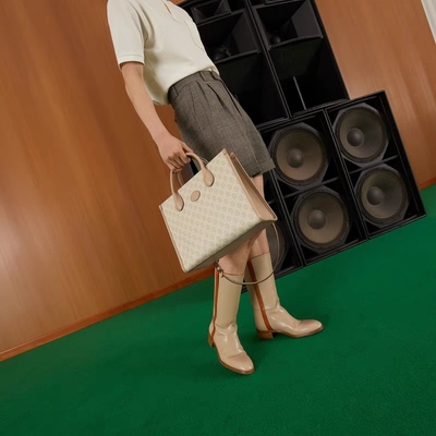 Small Supreme Gucci Canvas Shoulder Bag Tote With Interlocking G