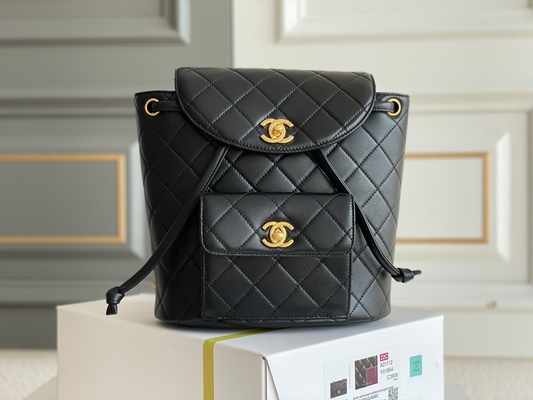Chanel Leather Flap Designer Brand Backpack 1994-1996 Diamond Quilted For Women