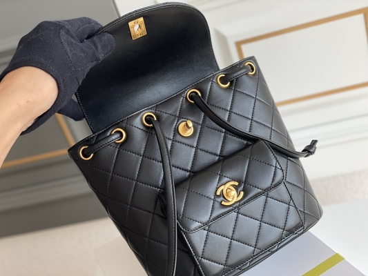 Chanel Leather Flap Designer Brand Backpack 1994-1996 Diamond Quilted For Women