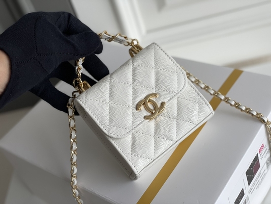 Classic Gold Double C Grain Leather Chanel 2way Bag AP3020