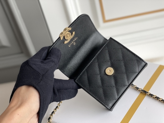 Classic Gold Double C Grain Leather Chanel 2way Bag AP3020