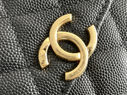Classic Gold Double C Grain Leather Chanel 2way Bag AP3020