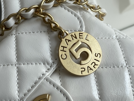 Classic White Calfskin Preloved Branded Bag Chain Chanel 2023 Cruise Bags