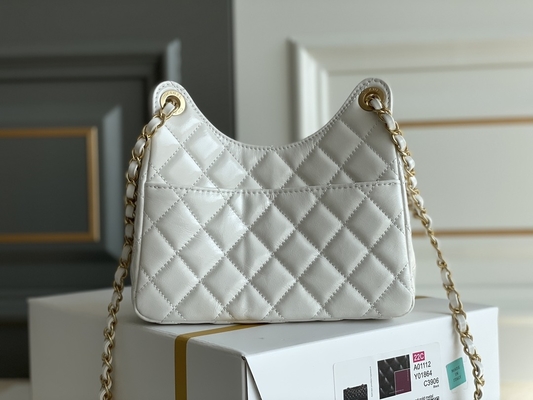 Classic White Calfskin Preloved Branded Bag Chain Chanel 2023 Cruise Bags
