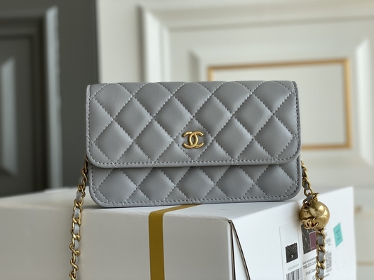 Black Mini Coco Chanel WOC Clutch Handbags Wallet On A Chain CF20