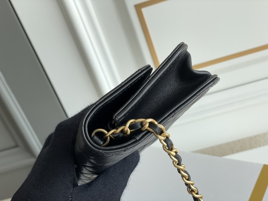 Black Mini Coco Chanel WOC Clutch Handbags Wallet On A Chain CF20