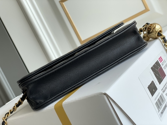 Black Mini Coco Chanel WOC Clutch Handbags Wallet On A Chain CF20