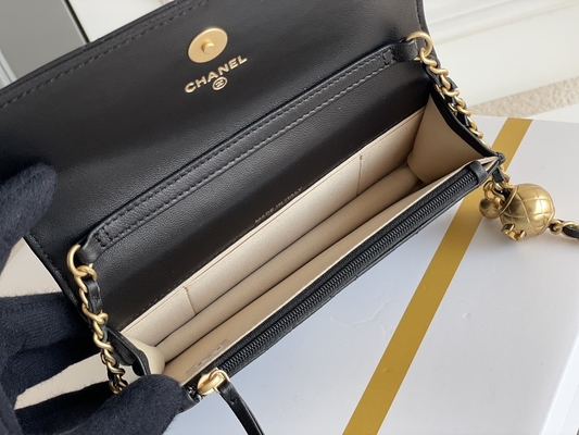 Black Mini Coco Chanel WOC Clutch Handbags Wallet On A Chain CF20