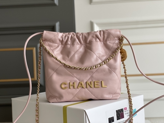 Chanel Branded Ladies Handbag 22B MINI 22S Calfskin Pink White Black Yellow