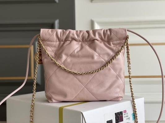 Chanel Branded Ladies Handbag 22B MINI 22S Calfskin Pink White Black Yellow