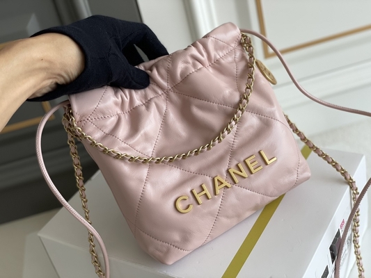 Chanel Branded Ladies Handbag 22B MINI 22S Calfskin Pink White Black Yellow
