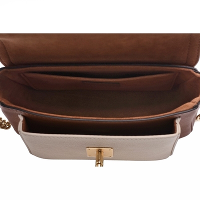 Grained Calfskin Designer Monogram Bag LV Lockme Tender Bag Brown