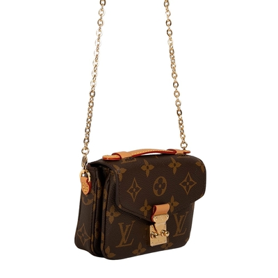 Mini Designer Monogram Bag Micro Metis LV Crossbody Bag Brown