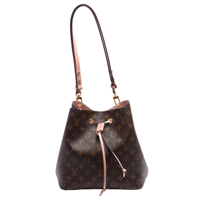 Leather Trim Louis Vuitton NéOnoé Mm Black Monogram Bag