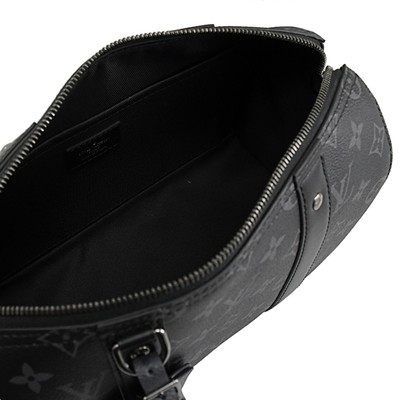 Classic Monogram Eclipse LV CITY KEEPALL Bag Jacquard Canvas Crossbody Boston Bag