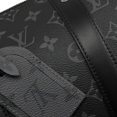 Classic Monogram Eclipse LV CITY KEEPALL Bag Jacquard Canvas Crossbody Boston Bag
