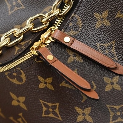 LV Designer Monogram Bag Presbyopic Half Moon Cowhide Leather Tote Handbag