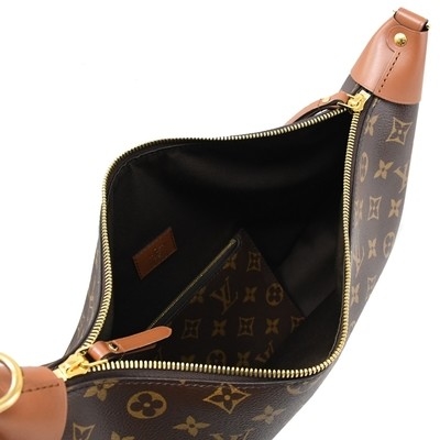 LV Designer Monogram Bag Presbyopic Half Moon Cowhide Leather Tote Handbag