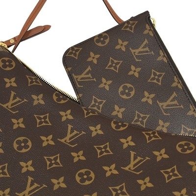 LV Designer Monogram Bag Presbyopic Half Moon Cowhide Leather Tote Handbag