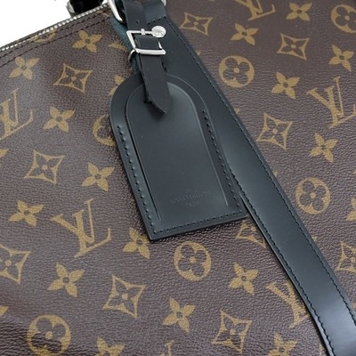 Macassar Coated Canvas LV Keepall BandoulièRe 55 Louis Vuitton M56714