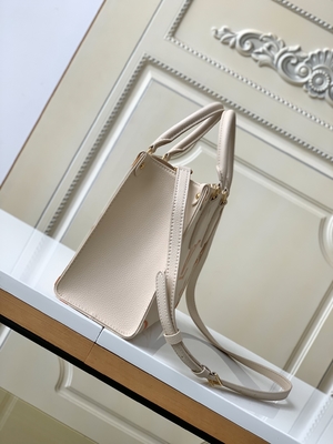 Cream Saffron Giant Monogram OnTheGo MM Louis Vuitton Messenger Bag For IPad Mini
