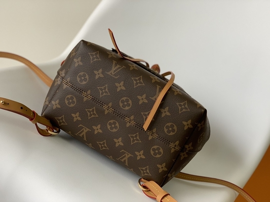 Monogram Shadow Calf Leather LV Montsouris PM Backpack Detachable Charm
