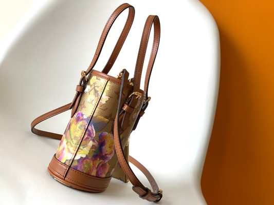 Metallic Flower Louis Vuitton Neverfull Bucket Bags M81724