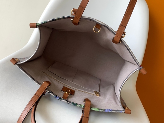 OEM floral Louis Vuitton Onthego Empreinte Silver Coated Canvas Tote Bag