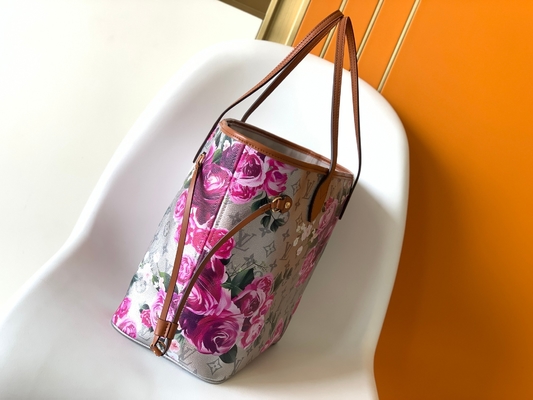 Floral Pattern Silver Louis Vuitton Large Never Full M21352