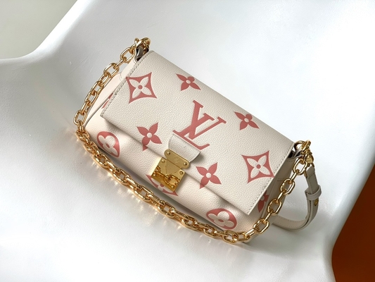 Favorite Creme Mini Sling Bag Branded  LV Rose Trianon Two Monogram Empreinte Leather