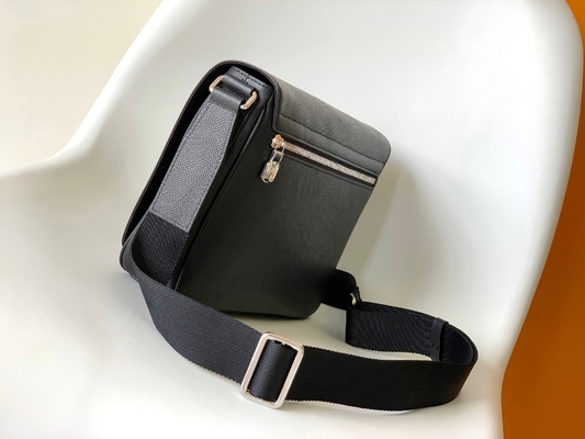Louis Vuitton Branded Mens Bag District PM Damier Messenger Bag Graphite Black
