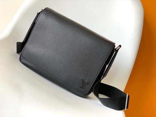 Louis Vuitton Branded Mens Bag District PM Damier Messenger Bag Graphite Black