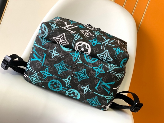Multicolor Discovery Designer Brand Backpack LV Graffiti Bag Green