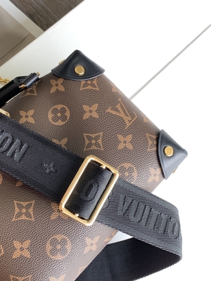 Louis Vuitton Custom Branded Bags Petite Malle Souple Empreinte Monogram Brown Black