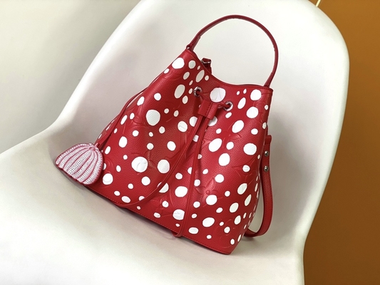 Ladies White Black NéOnoé MM Louis Vuitton Yayoi Kusama Handbag