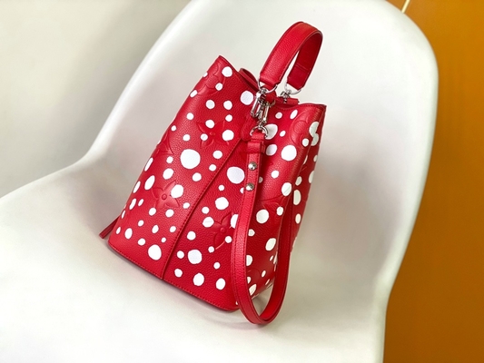Ladies White Black NéOnoé MM Louis Vuitton Yayoi Kusama Handbag