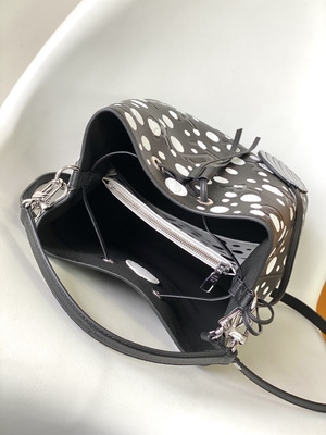 Ladies White Black NéOnoé MM Louis Vuitton Yayoi Kusama Handbag