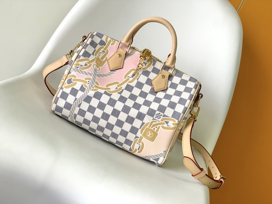 Coated Canvas Speedy Louis Vuitton Damier Azur 25 M46390